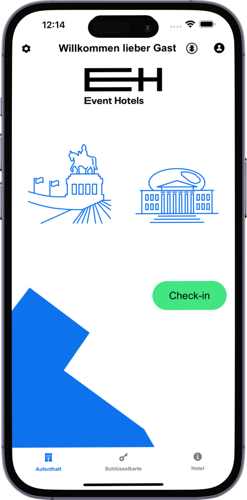 Event Hotels App auf dem Smartphone